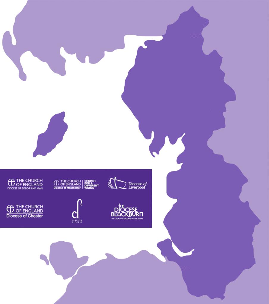 Map of north west England
